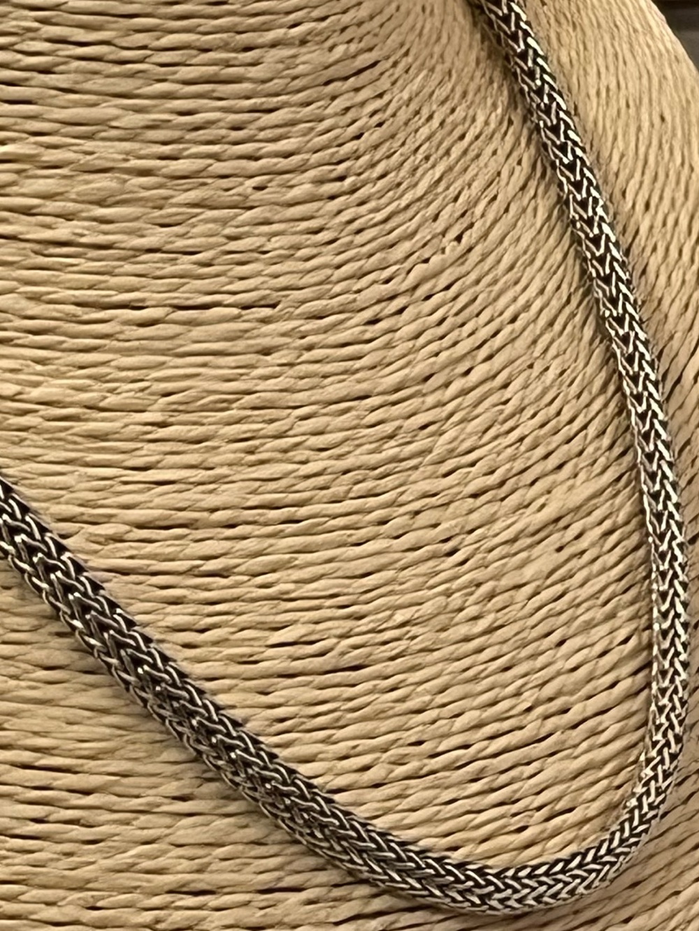 JOHN HARDY PRE-LOVED AUTHENTIC STERLING SILVER WOVEN CHAIN CLASSIC NECKLACE